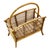Yellow Restored Mid 20th Century Stacked Reed Rattan Magazine Rack For Sale - Image 8 of 8