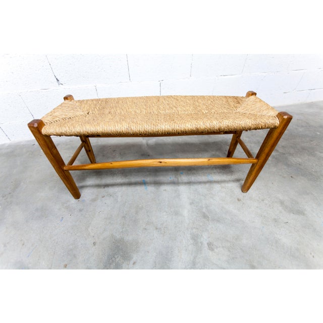 Handcrafted Brutalist Rustic Bench, 1960s For Sale - Image 6 of 14