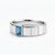 Modern Topaz Solitaire Ring for Men Silver, Gold, Size 10 For Sale - Image 3 of 6