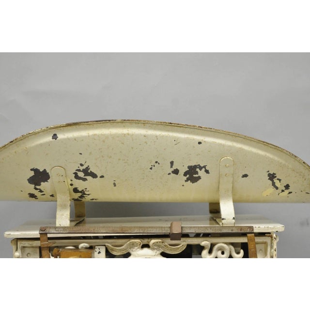 Antique Putzeys & Melot Liège Belgium Neoclassical Style Cast Iron Baby Scale For Sale In Philadelphia - Image 6 of 18