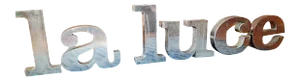 LA LUCE 3-D Aluminium Letters, Set of 6