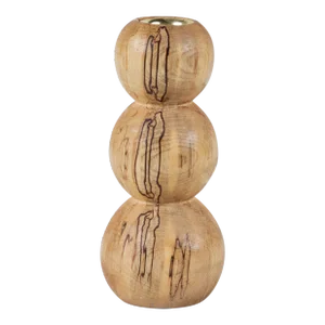 Hand Turned Spalted Birch Bubble Candlestick Holder by Evan Segota