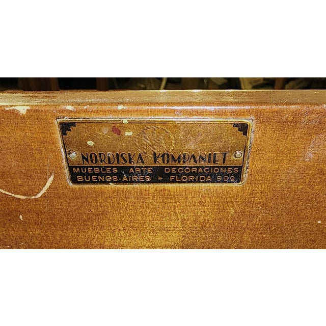 1930s Scandinavian Modern Parchment-Covered Wood Convertible Vanity Table/Poudreuse With Lift-Top Mirror by Nordiska Kompaniet, Sweden For Sale - Image 11 of 11