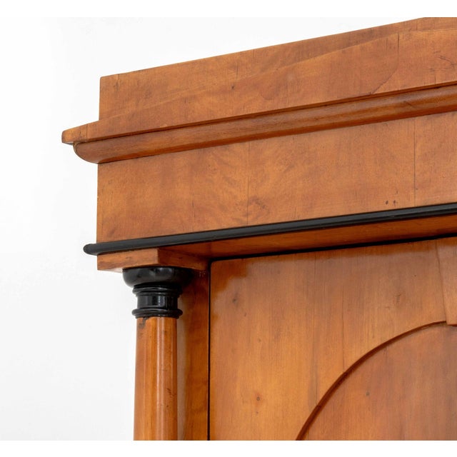 Biedermeier Partial Ebonized Fruitwood Armoire, 19th Century For Sale - Image 4 of 8