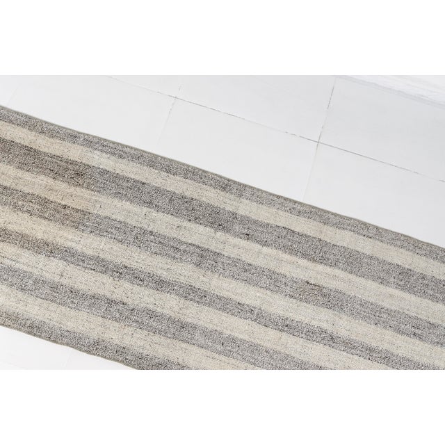 Off-white 1960s Natural Handwoven Decorative Runner For Sale - Image 8 of 10