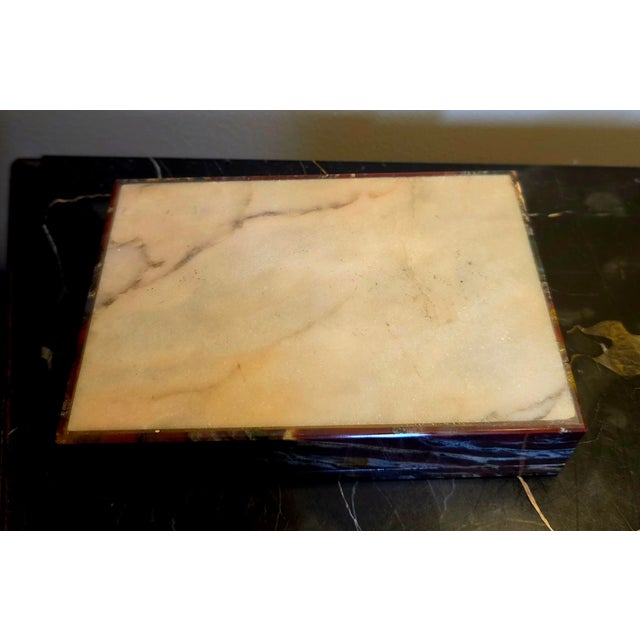 Red Italian Red Jasper Stone Box c.1950. For Sale - Image 8 of 9