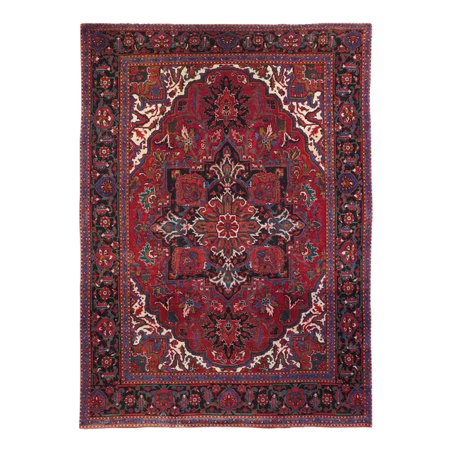 Vintage Heriz Rug 8'0'' X 11'6'' For Sale