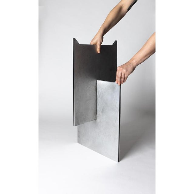 H5 Hand Decorated Metal & Aluminium Side Table by Studio Nyx For Sale - Image 15 of 17