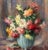 Impressionist Vintage Still Life Oil Painting of Flowers by Exene Reed Meyersahm (1886-1978) For Sale - Image 3 of 3