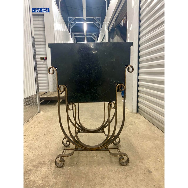 Stone 1980s Art-Deco Small Credenza . For Sale - Image 7 of 12