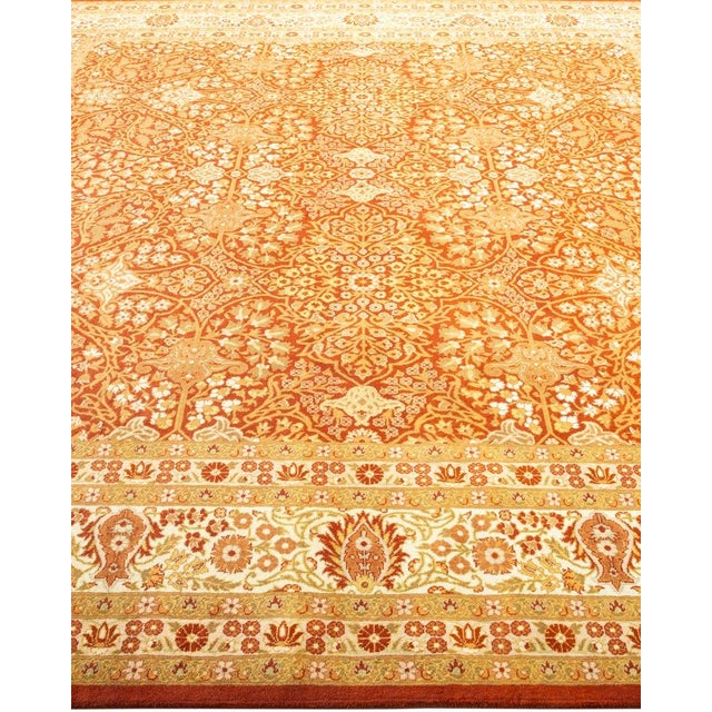 Solo Rugs Mogul, One-of-a-Kind Hand-Knotted Area Rug in Orange, 8' 2" x 8' 4" For Sale - Image 4 of 8