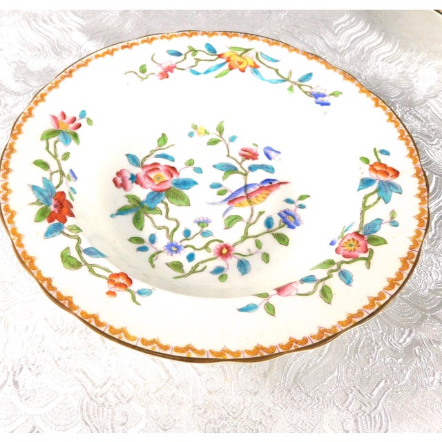 1960s John Aynsley and Sons Soup Bowls in Pattern 5683 - Set of Five For Sale - Image 4 of 10