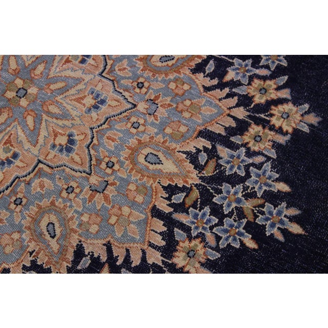 1990s 1990s Shabby Chic Vintage Distressed Wool Rug -9′10″ × 12′8″ For Sale - Image 5 of 8