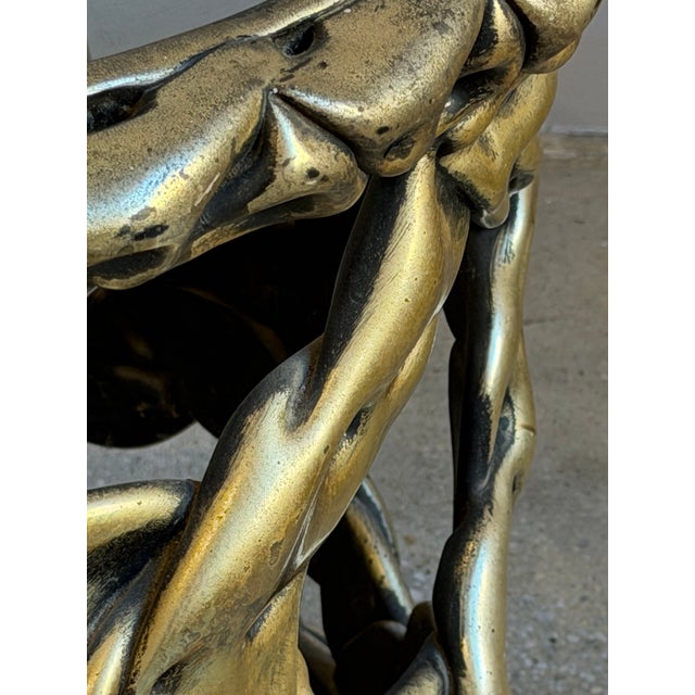 Gold Tony Duquette Style “Taffy” Side Table For Sale - Image 8 of 9