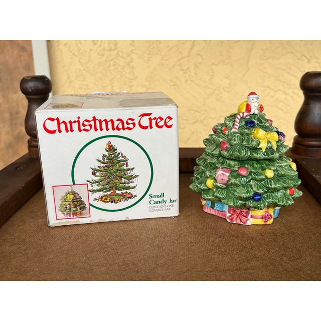 Vintage Ceramic Christmas Tree Box / Candy Dish For Sale In West Palm - Image 6 of 10