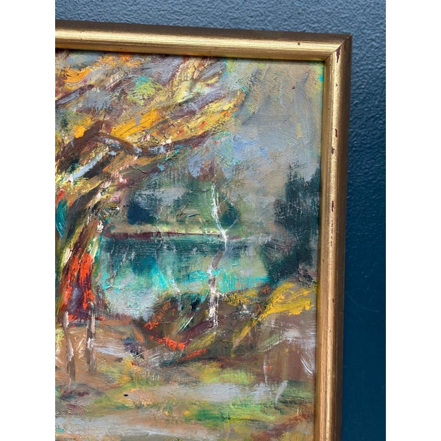 Curt Selmer, Autumn Landscape, 1950s, Oil on Panel, Framed For Sale - Image 7 of 18