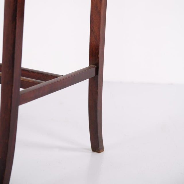Mahogany Lamp Table or Sewing Table with Brass Lock and Tapered Legs, 1920 For Sale - Image 14 of 15