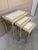 Italian Greek Key Nesting Tables in Aged Silver Leaf & Gilt, Set of Three For Sale - Image 4 of 13