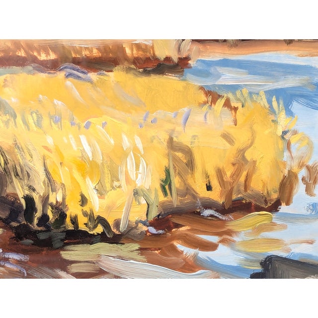 Colorful wetlands landscape painting by American artist Philip Koch. The work features bright, expressive strokes that...