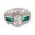 Art Deco 1930s Art Deco Gia 1.19 Carat Old Mine Cut Diamond Emerald Platinum Engagement Ring, Size 8 For Sale - Image 3 of 8