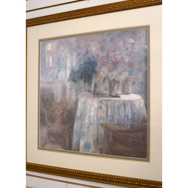 1990s Gold Framed Decorative Room Scene Print For Sale In Philadelphia - Image 6 of 8