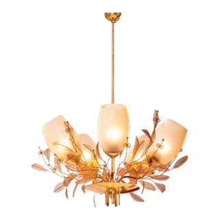 1950s Chandelier by Paavo Tynell For Sale