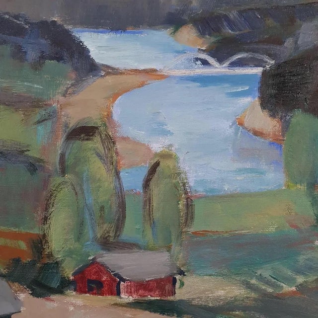 Mid-Century Modern Rolf Wikström, Northern Valley Landscape, 1960s, Oil on Canvas, Framed For Sale - Image 3 of 18