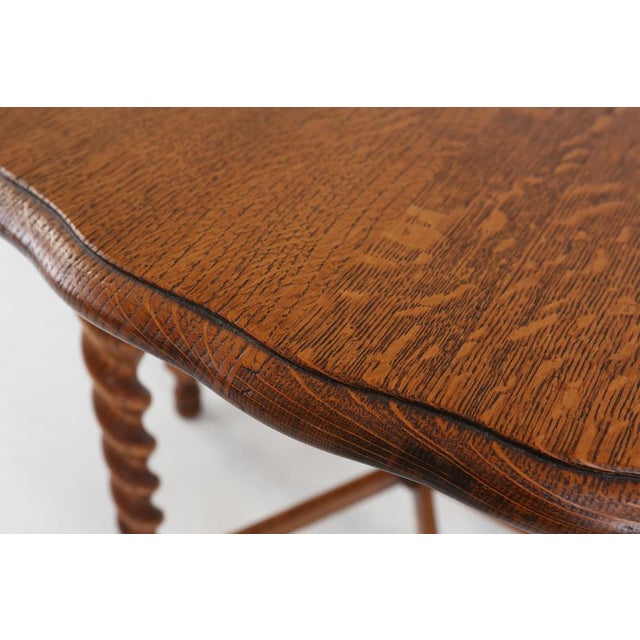 Wood Oak Carved and Turned Side Table, France, 1890s For Sale - Image 7 of 12