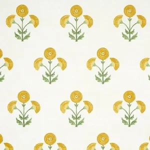 Sample - Schumacher Saranda Flower Wallpaper in Marigold