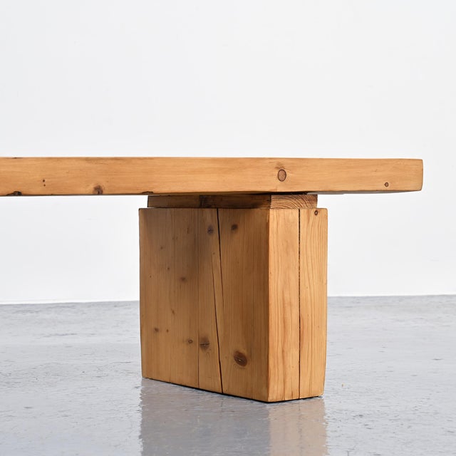 Pine Bench in the La Rive Residence Arc 1600, France, 1970 For Sale - Image 10 of 13
