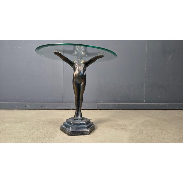 1970s Vintage Art Deco Side Table, 1970s For Sale - Image 5 of 10