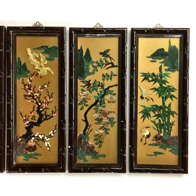 1960s Vintage Chinese Carved Stone Wall Panels Set of 4 Chairish
