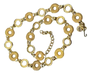 1980s Vintage Gilded Metal Belt by Laura Biagiotti