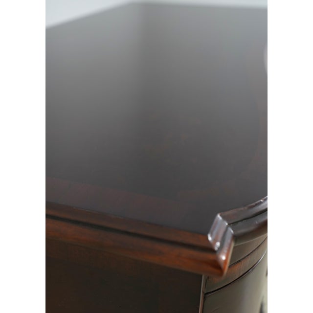 Maitland Smith Burl Walnut Serpentine Chest For Sale - Image 10 of 18