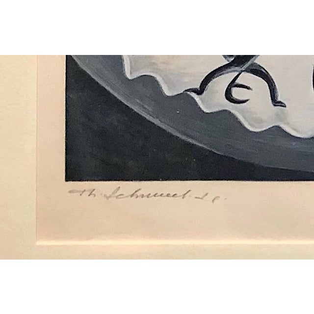 Dove Gray 1950 Surreal French Lithograph of a Dental Tool “Circus” by David Solot For Sale - Image 8 of 10