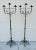 Pair of 1920s Antique Wrought Iron Torchiere Candelabras Floor Candle Stands For Sale In San Diego - Image 6 of 12