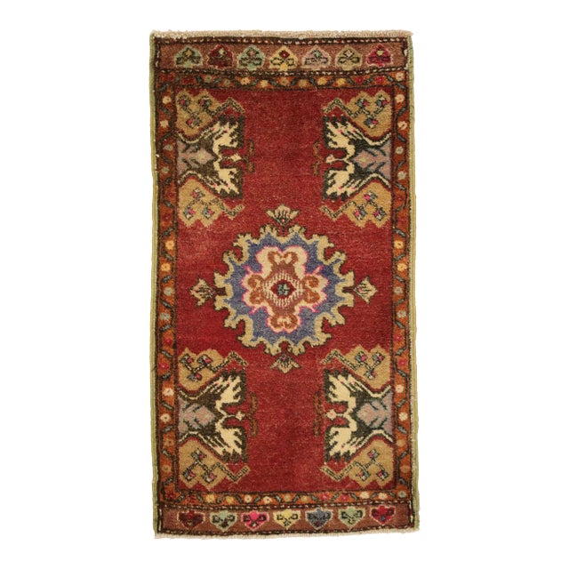 Vintage Turkish Yastik Rug - 01'09 X 03'03 For Sale