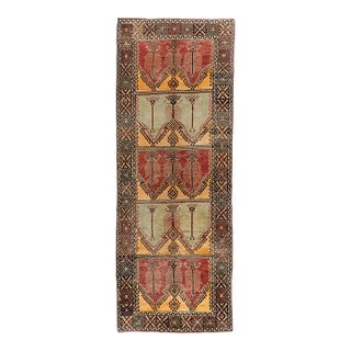 Vintage Turkish Oushak Rug 4ft 9in X 12ft 8in For Sale