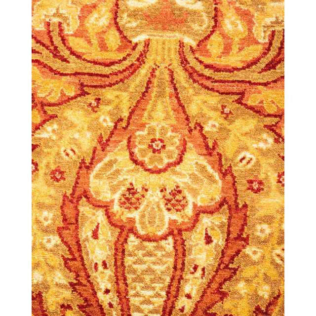 Traditional Mogul Hand-Knotted Runner Rug - Yellow, 2' 8" x 8' 1" For Sale - Image 3 of 8