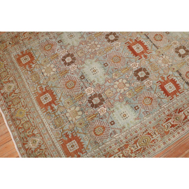 Red Antique Zabihi Collection Persian Senneh Accent Rug - 4'4" x 6'8" For Sale - Image 8 of 8