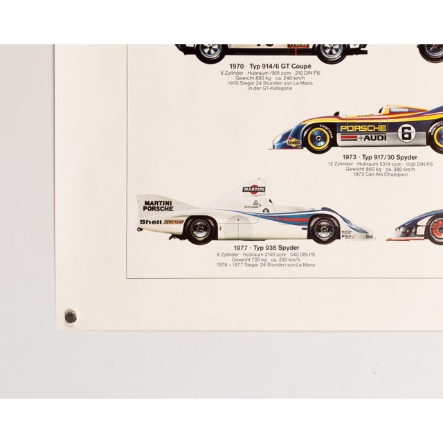 1980s Porsche Racing Cars Poster by Ken Rush, 1980s For Sale - Image 5 of 9
