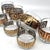 Mid-Century Modern Vintage 22k Gold Greek Key Double Old Fashioned & Rocks Glasses Set of 8 For Sale - Image 3 of 12