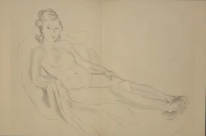 "Nude" Raoul Dufy Lithograph C. 1944