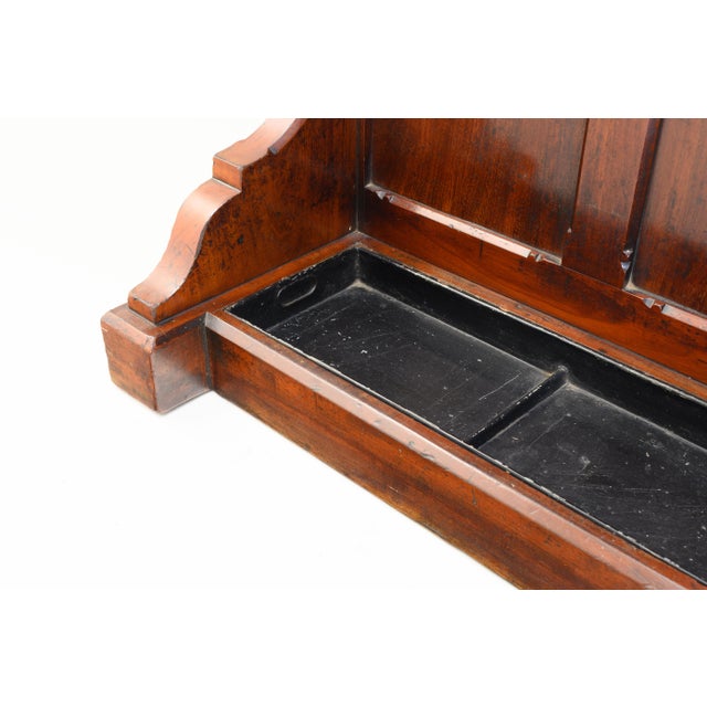 Brown Victorian Mahogany Hallstand, 1890s For Sale - Image 8 of 9