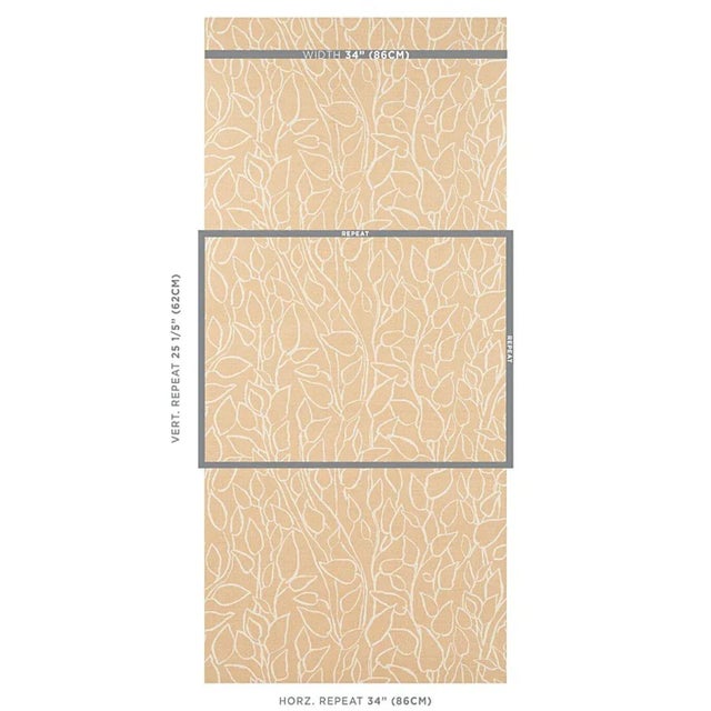 A loose and leafy climbing botanical wallcovering, Solandra Vine in grey is printed on sisal for tactile, textural appeal....