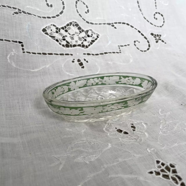 Transparent Antique Crystal Vanity Set - 8 Pieces For Sale - Image 8 of 12