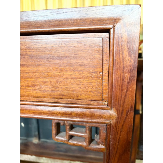 Asian Antique Chinese 1940’s Natural Rosewood Qing Dynasty Style Alter Table / Console For Sale - Image 3 of 11