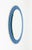 Midcentury amazing oval wall mirror with blue frame by Antonio Lupi for Cristal Luxor. Made in Italy in the 1960s. The...