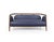 Blue Essex Blue Leather Sofa by Javier Gomez For Sale - Image 8 of 8