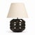 Hand-Blown Glass Table Lamp with Linen Shade in Black Marble by Svitanok For Sale - Image 4 of 4